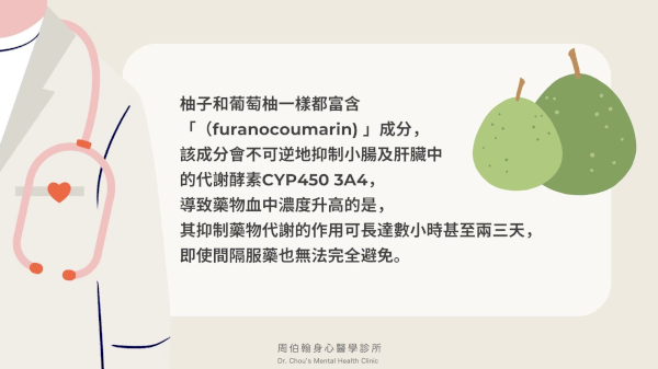 臨近中秋佳節，要提醒大家， 服用身心科藥物，避免吃到柚子和葡萄柚喔!
